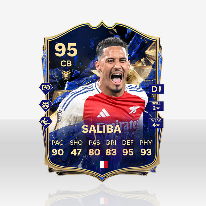TOTY FC25 - Saliba - 11GOATS premium acrylic card