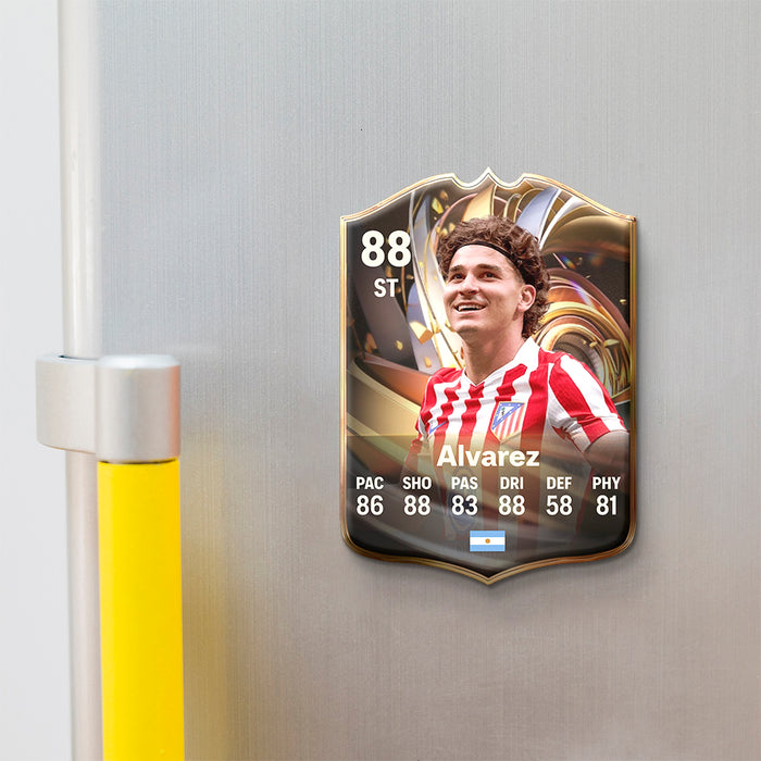Fridge Magnet - Julian Alvarez - 11GOATS premium acrylic card
